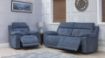 Ancona Fabric Sofa - Azure Blue 3RR + 1R