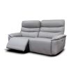 Cadiz Light Grey Leather Sofa 
