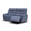 Cadiz Smoke Blue Leather Sofa 