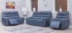 Cadiz Smoke Blue Leather Sofa 3