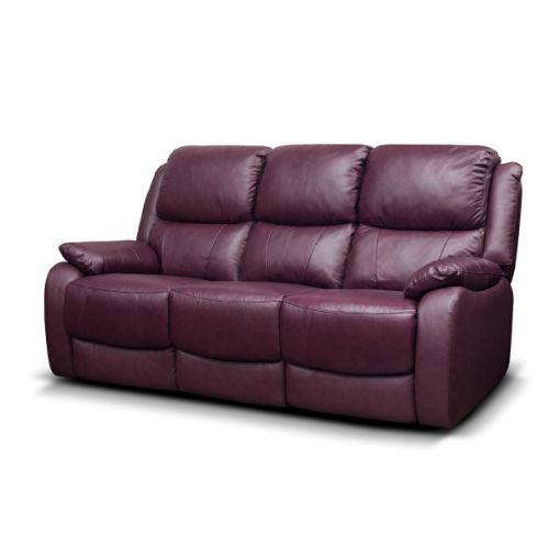 Parker Leather Sofa - Wine