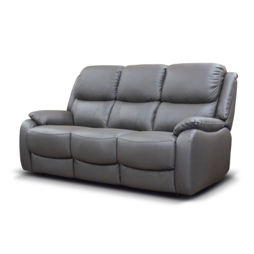 Parker Leather Sofa - Navy Grey