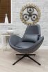 SWIRL DARK GREY -  FULL FABRIC SWIVEL CHAIR 2