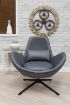 SWIRL DARK GREY -  FULL FABRIC SWIVEL CHAIR 3