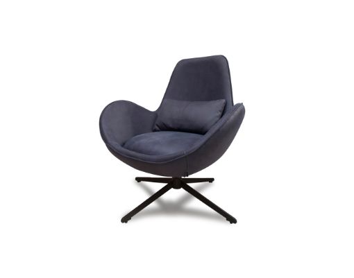 Swirl Swivel Chair - Denim