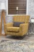 Poppy Swivel Chair Footstool & Cushions - Ochre 3