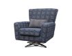 Poppy Swivel Chair Footstool & Cushions - Navy 1
