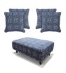 Poppy Swivel Chair Footstool & Cushions - Navy 6