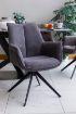 Arco Swivel Arm Chair - Grey 2