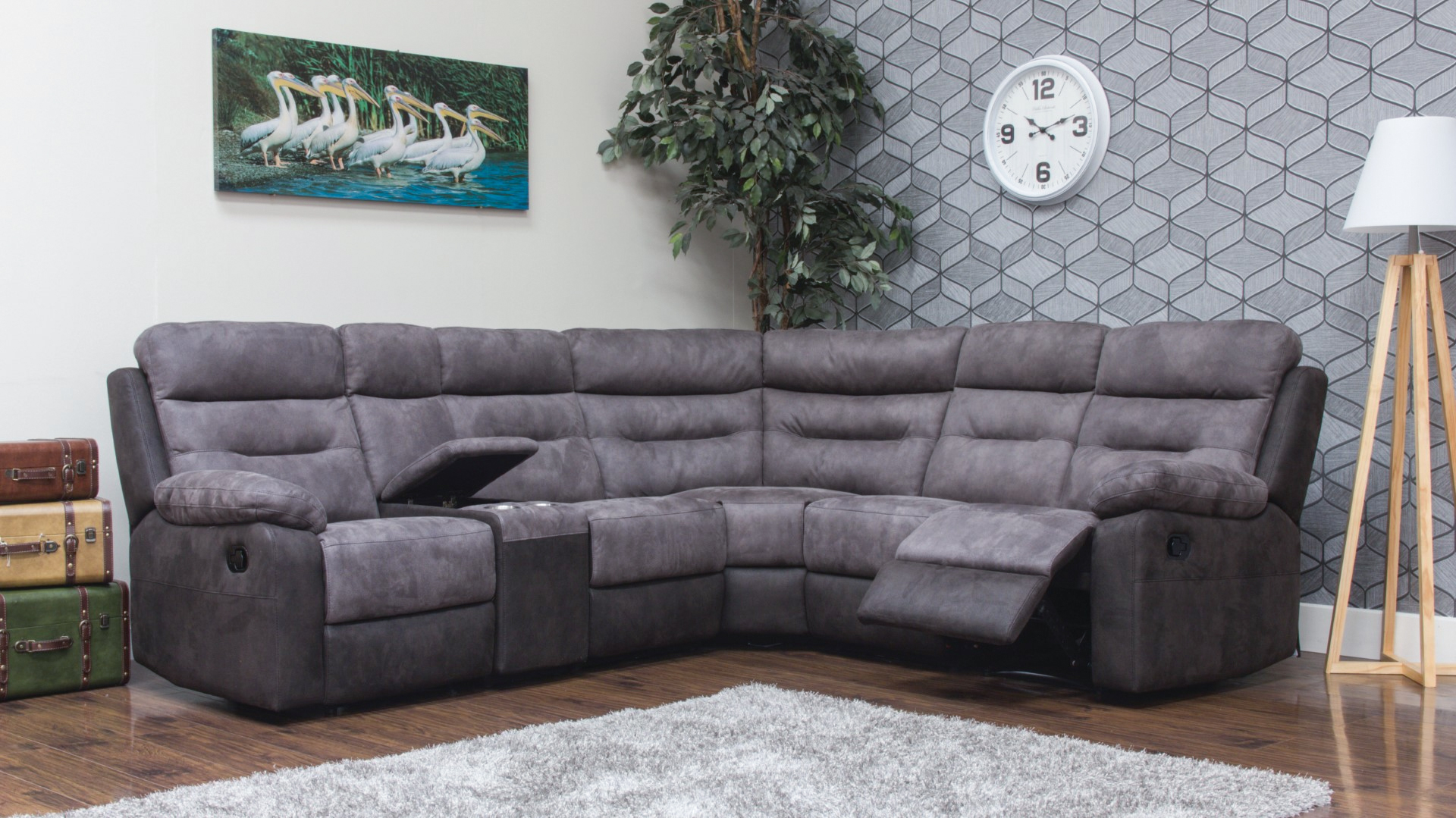 Sofahouse - Dillon Modular Sofa - Grey / Charcoal
