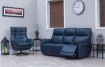 Orbit Navy Leather Swivel Chair 4