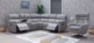 Pandora Pearl Grey Leather Sofa 6