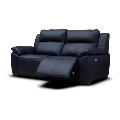 Griffin Black Full Leather Sofa