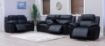 Griffin Black Full Leather Sofa 3