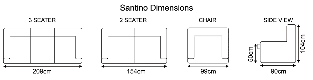 Santino Dimensions